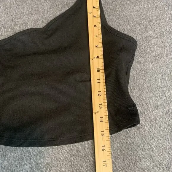 Pink Victoria's Secret Shirt Womens Small Tank Top One Shoulder Crop Shelf Bra S - Picture 5 of 9